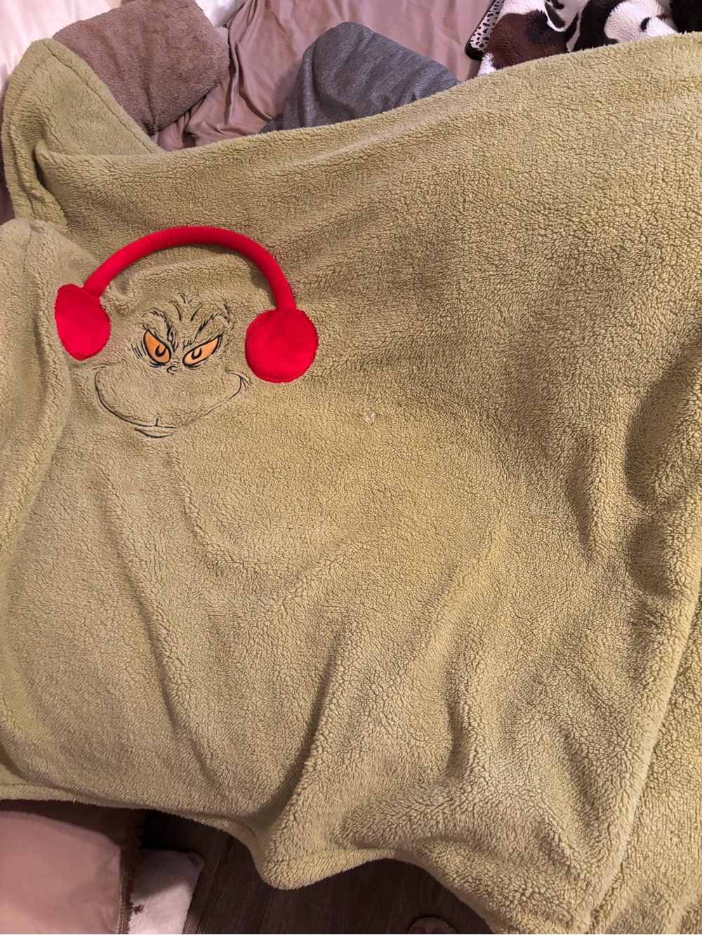 Character Fleece Blanket in Green & Red